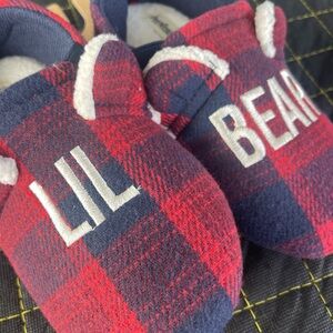 NWT Kids House Slippers Cozy Memory Foam Size 11/12 Flannel Teddy Bear Lil Bear